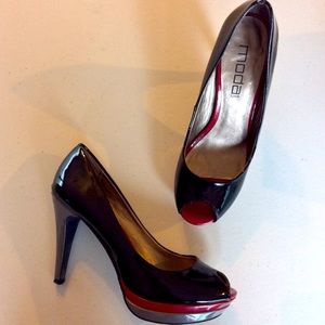 Black/Multi Platform Heels